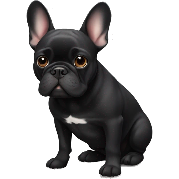 black french bulldog emoji