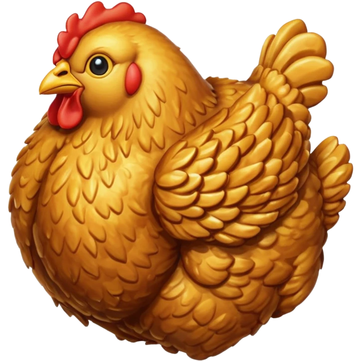 gold metal fried chicken emoji