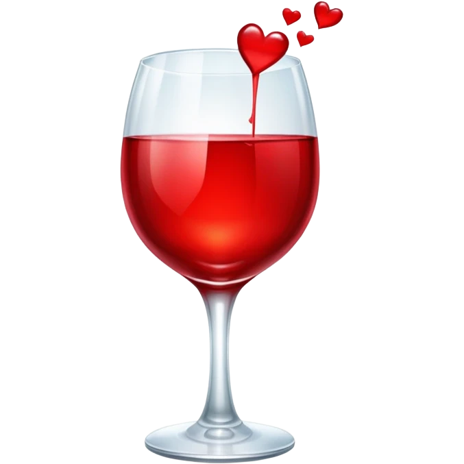 Glass of hearts emoji