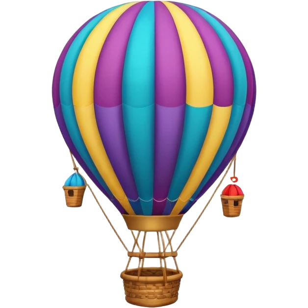 Balloon – Hot air balloon with colorful fabric emoji