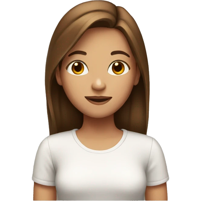 A Girl with Brown hair emoji