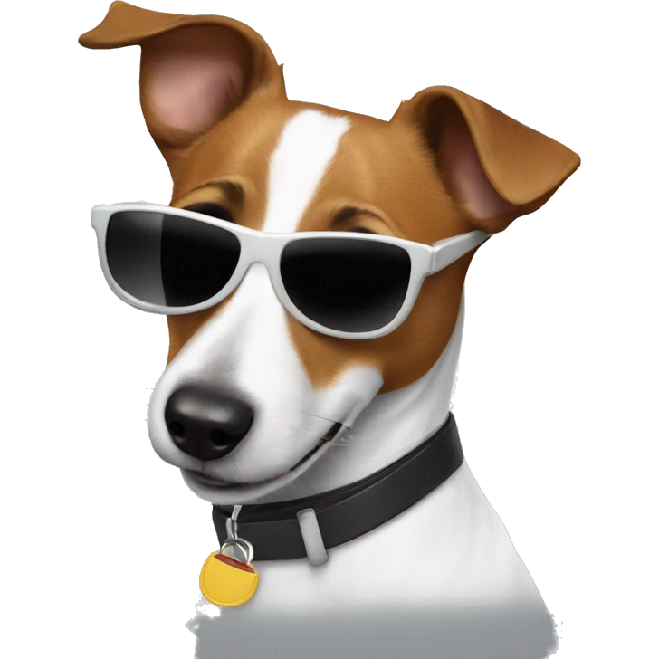 Jack Russel with sunglasses  emoji