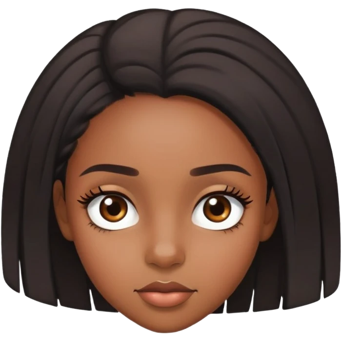 Black girl side eye  emoji