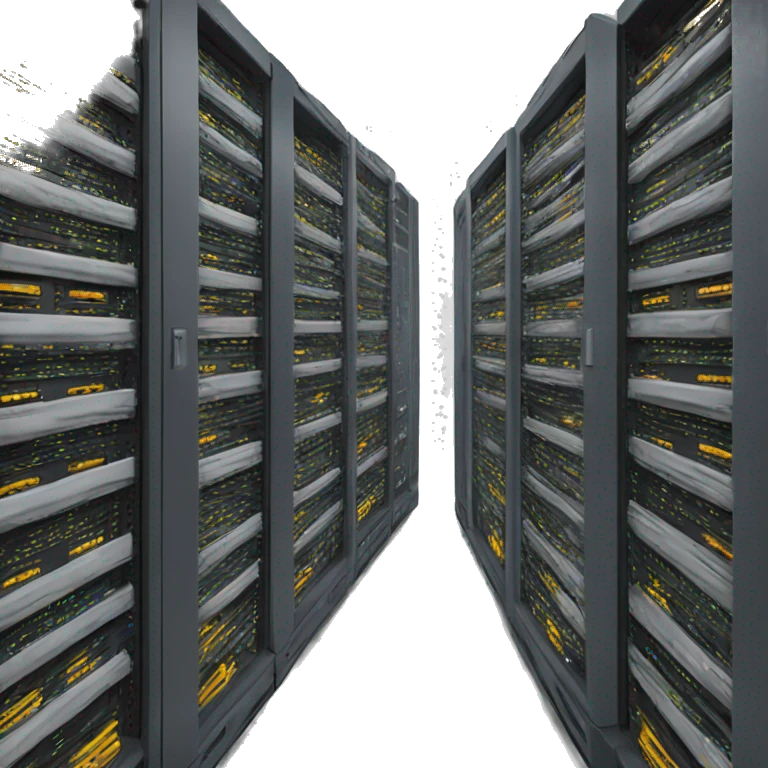 one server rack with data emoji