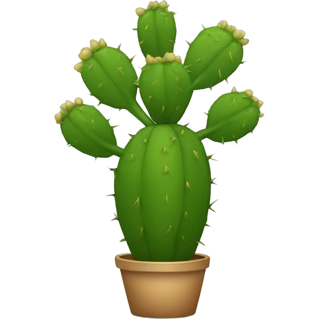 single round Nopal without pot emoji