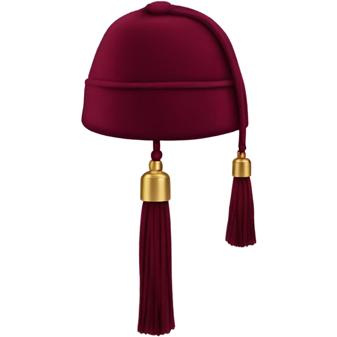 burgundy colored tassel fez emoji