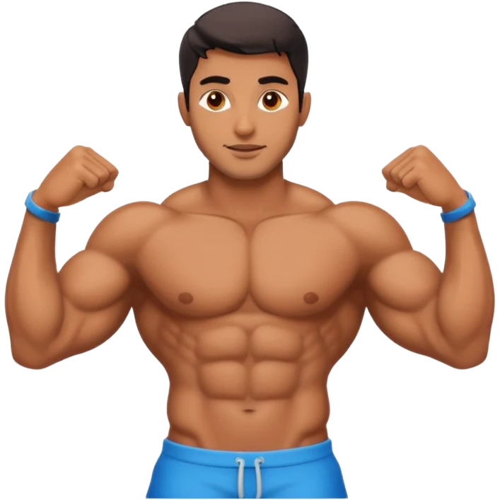 Sexy muscular south Asian man  emoji