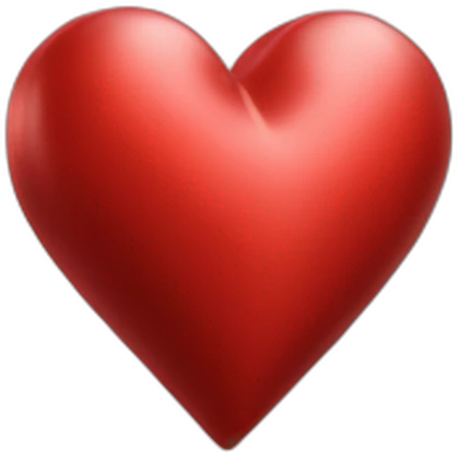 red metal heart emoji
