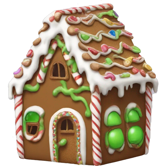 alien gingerbread house  emoji