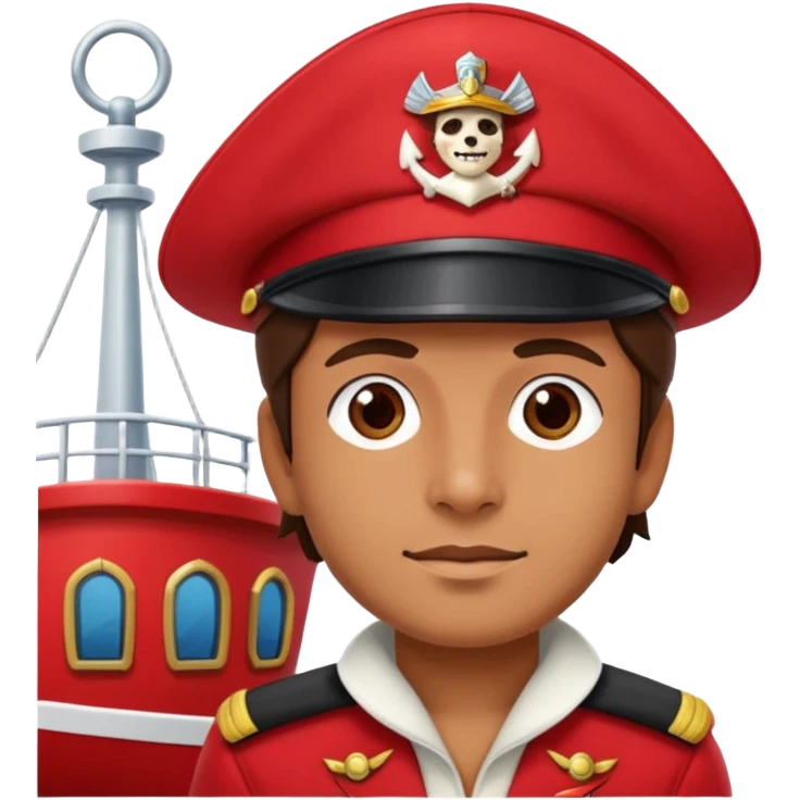 Peruvian in a red Ship emoji