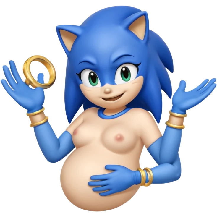 pregnant sonic emoji
