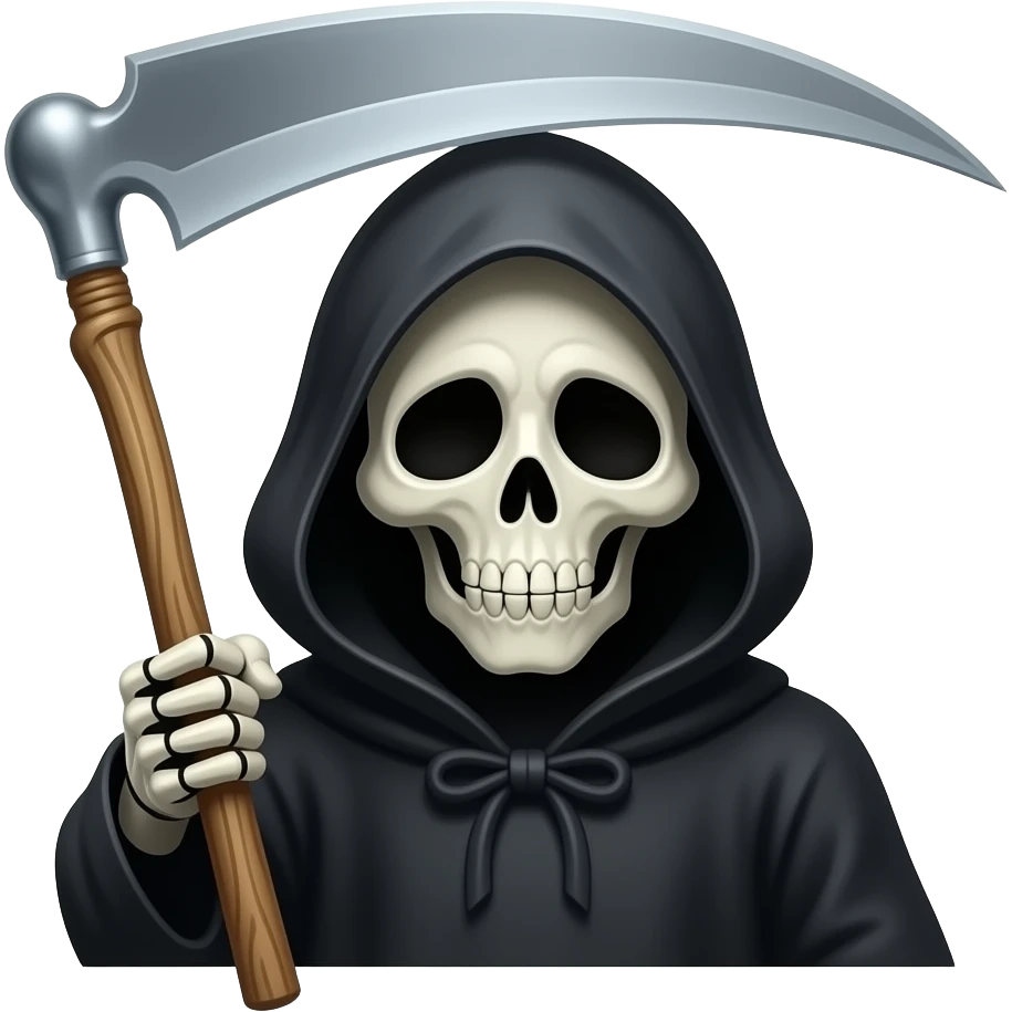 grim reaper swinging scythe emoji