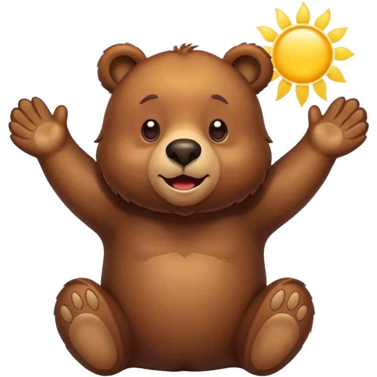 Bear with sunshine  emoji