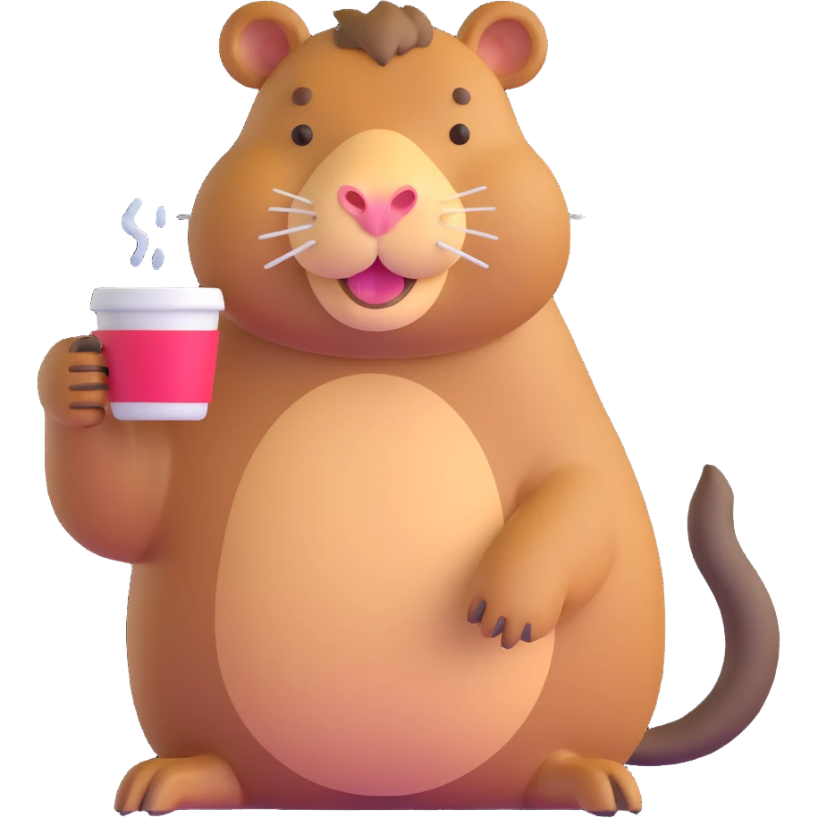 capybara drinking coffee emoji