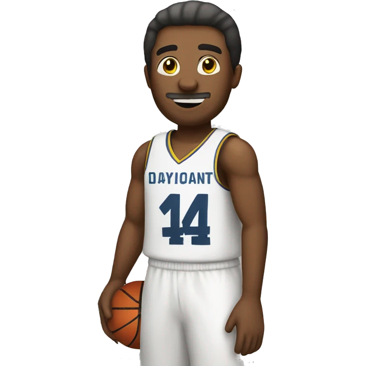 Basketball player and there number is 4 emoji