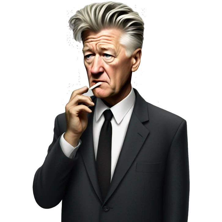 David Lynch smoking a cigarette emoji