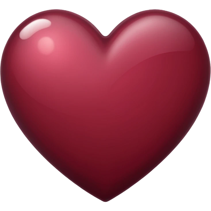 burgundy heart like iphone emoji