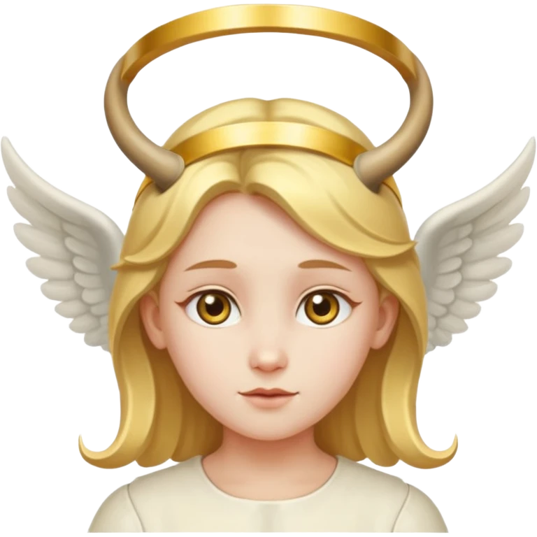 Angel with horns no wings and ring above head  emoji