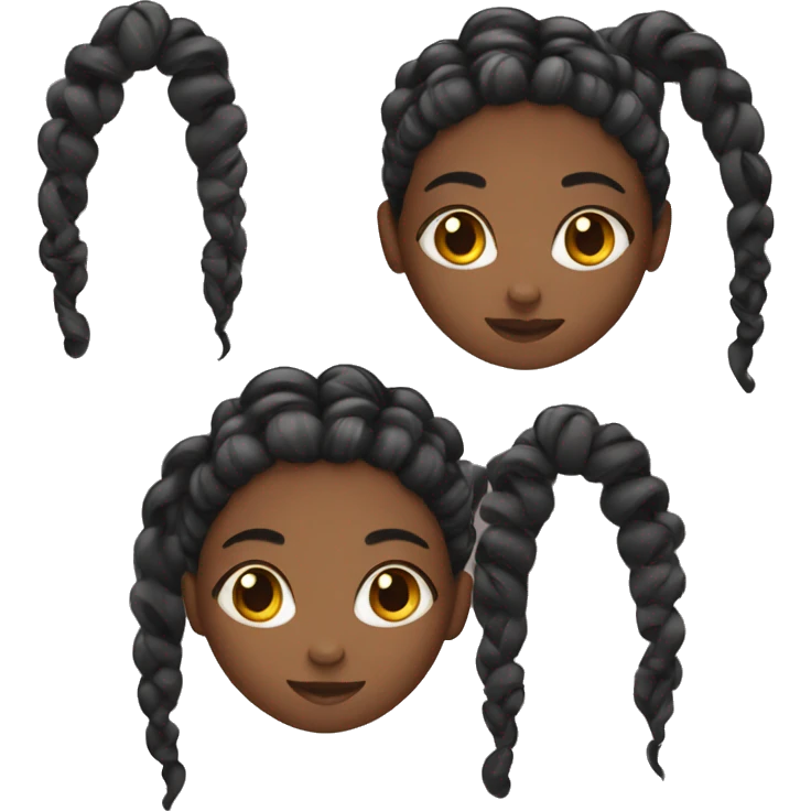 Black Girl with braids emoji
