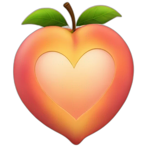 Peach heart emoji