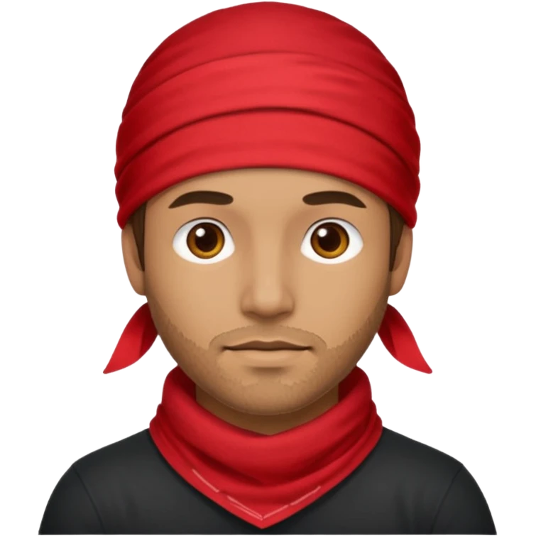 man with wearing red bandana emoji