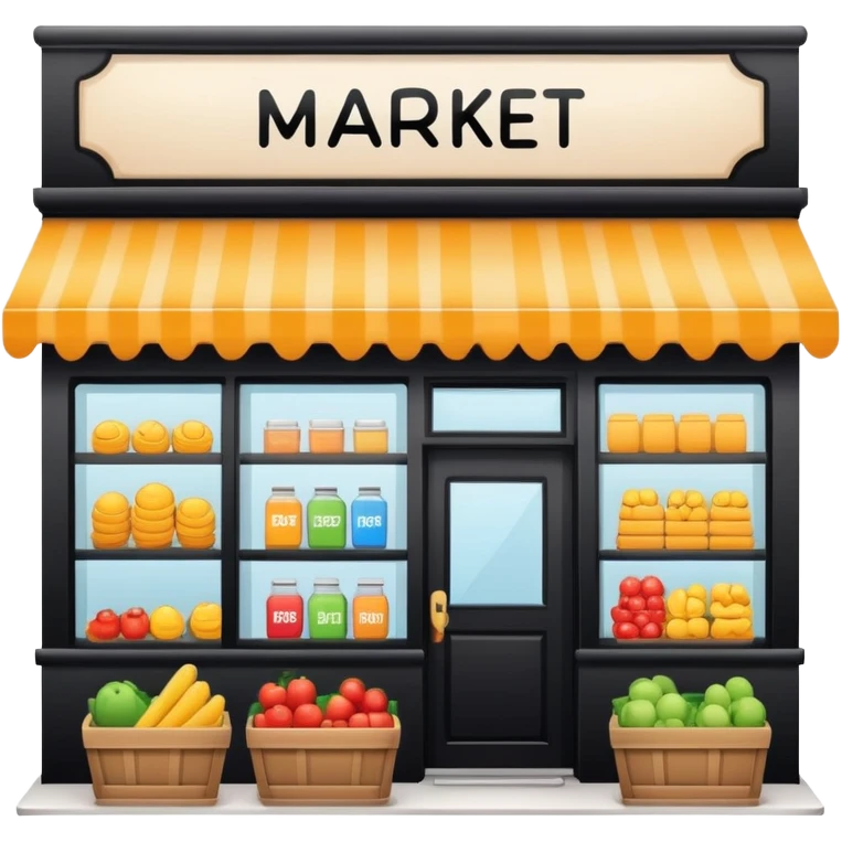 One shop with the nam market ( the emoji must have a thin black contorn) emoji