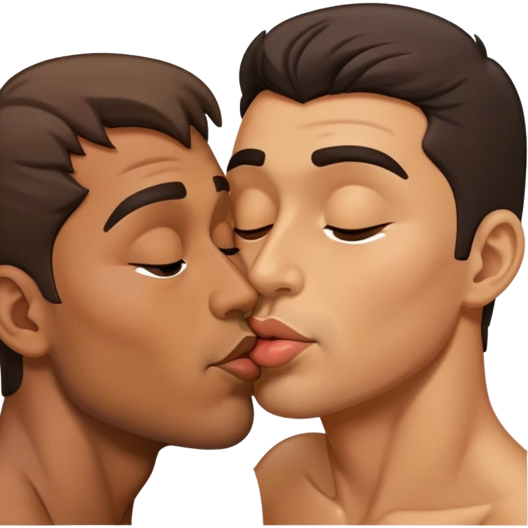 two men kissing emoji