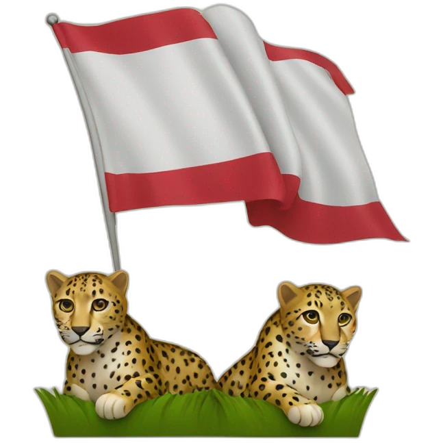 normandy flag with two leopards emoji