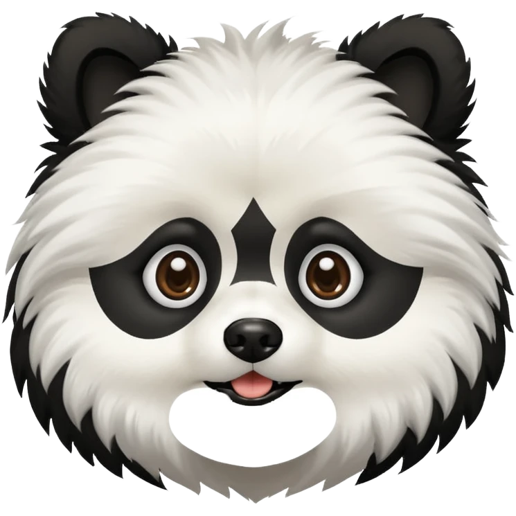 Dog pomeranian but hes like a panda the color and everything emoji