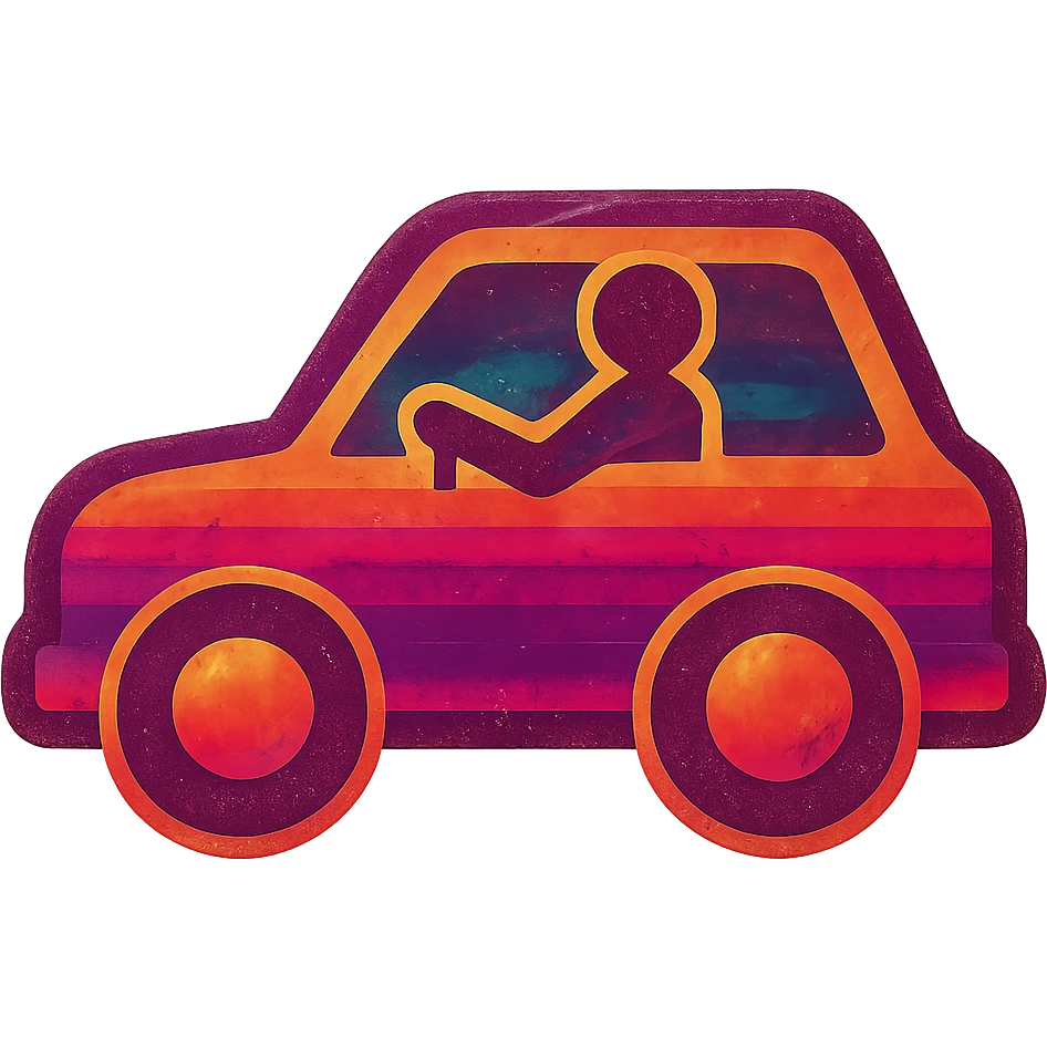 person driving a car emoji