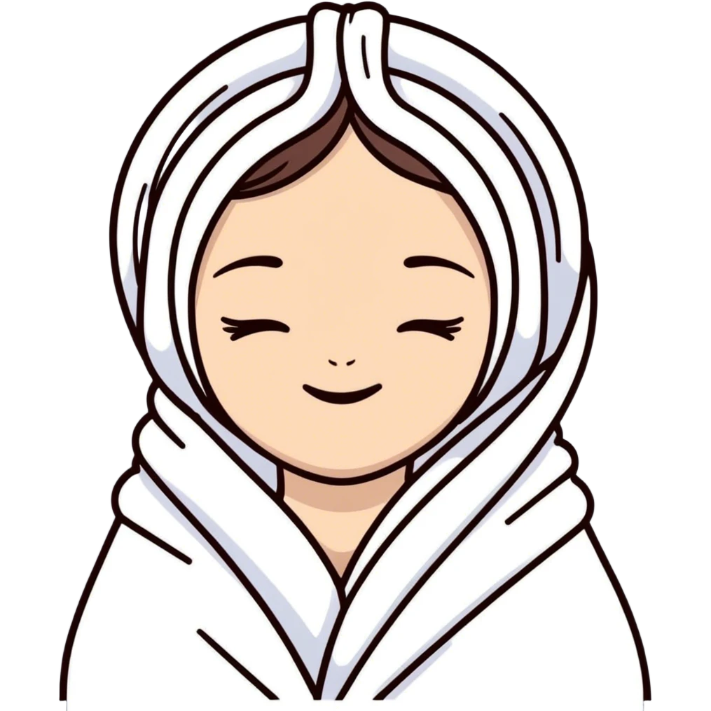 girl with a towel on her head emoji