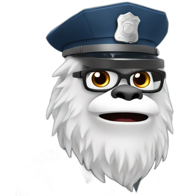 Yeti de las nieves de policía  emoji