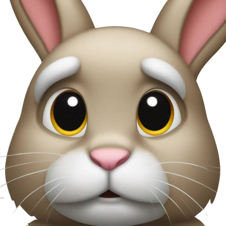 Rabbit with bad attitude emoji