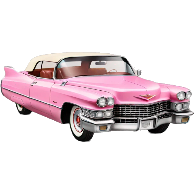 Pink Cadillac vintage emoji