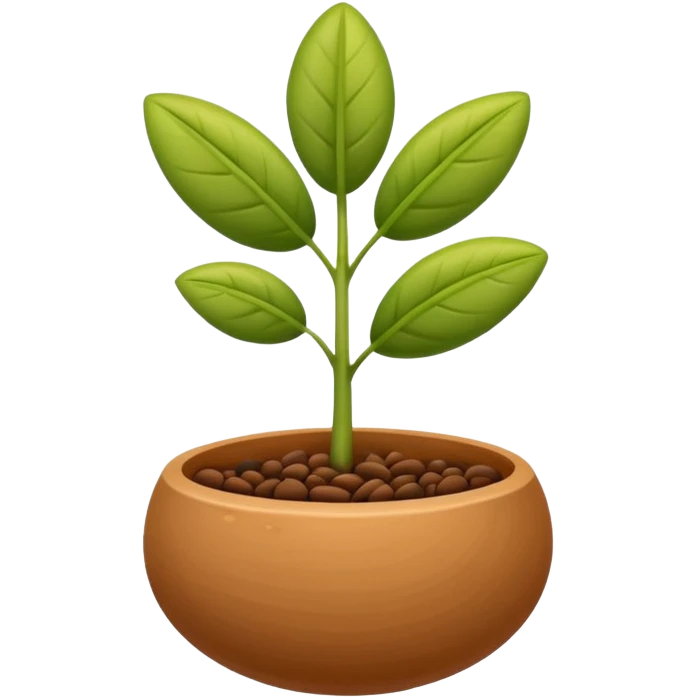 a plant seed brown emoji