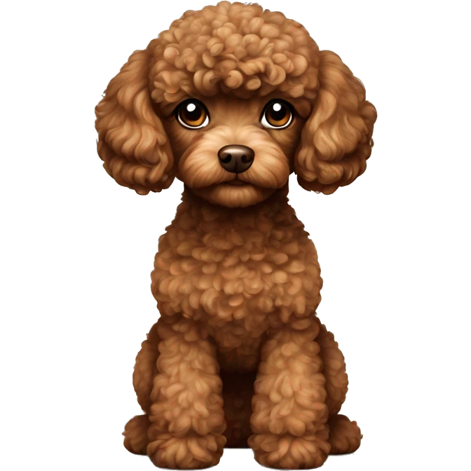 Brown toy poodle emoji