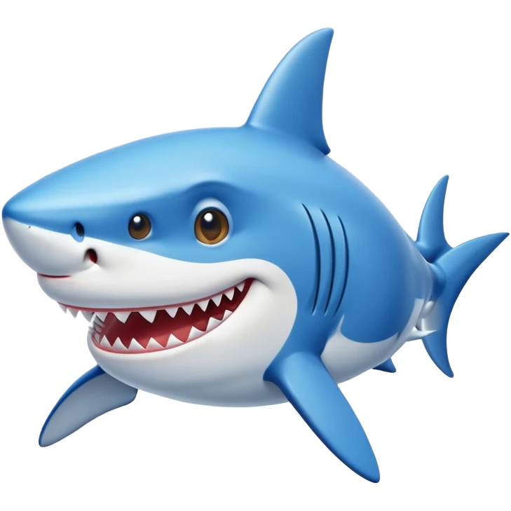 Shark with blue shoes out  emoji