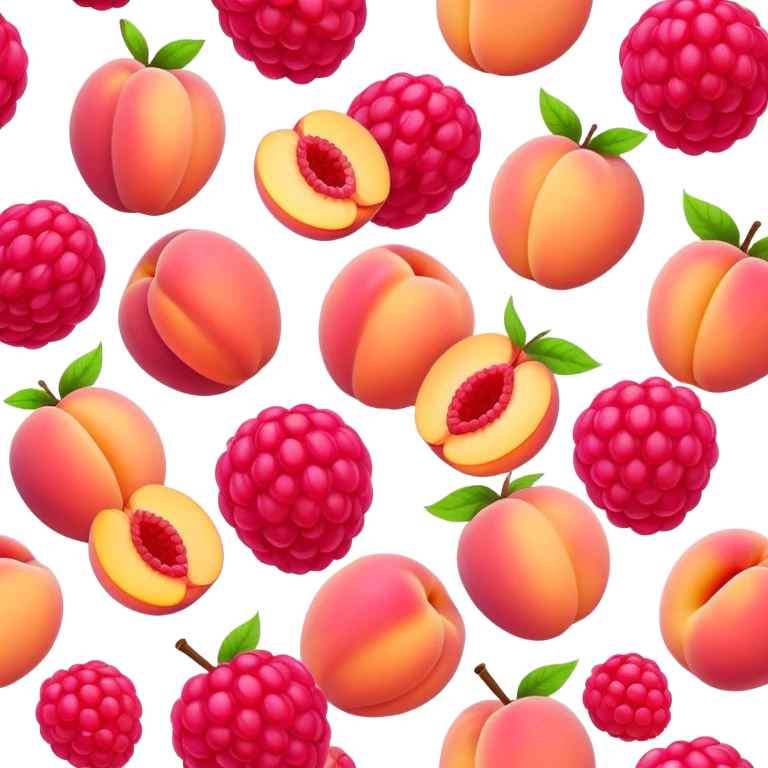 Peach raspberry combo emoji