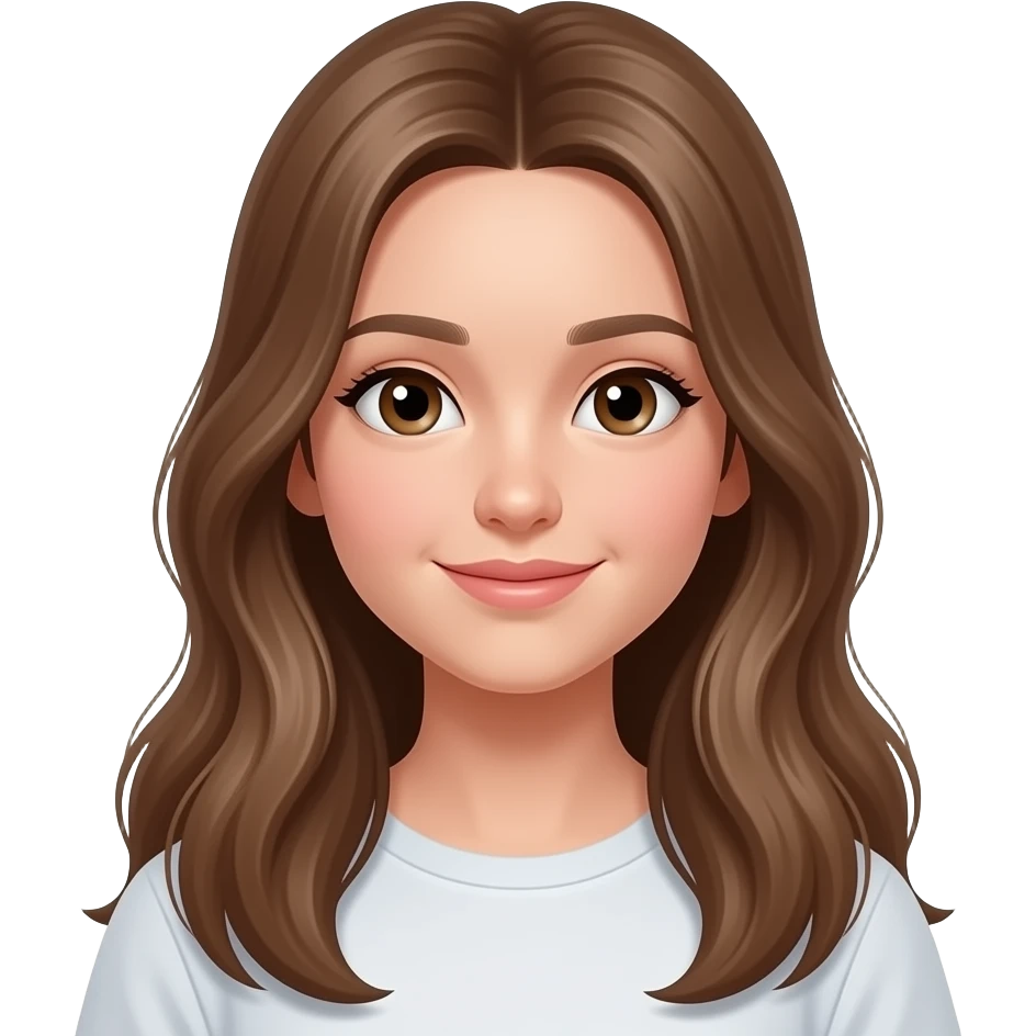 una niña de 14 años muy muy muy guapa con el pelo largo emoji