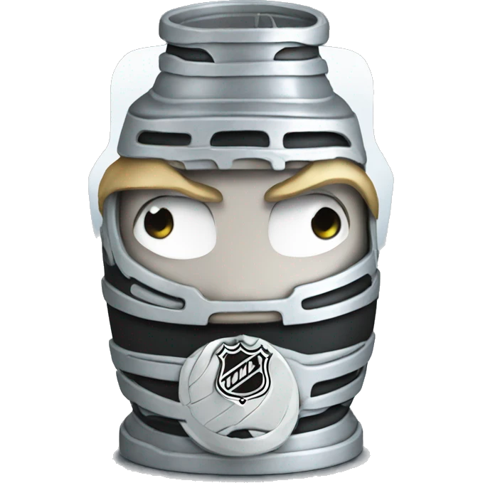Stanley cup with a cute face emoji