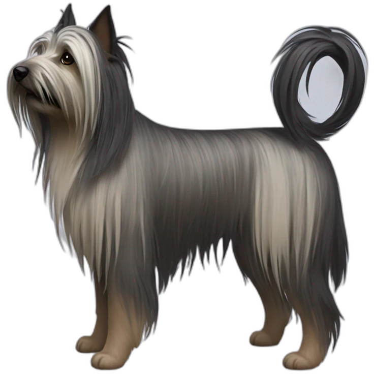 witchy Skye Terrier really long hair pollux emoji