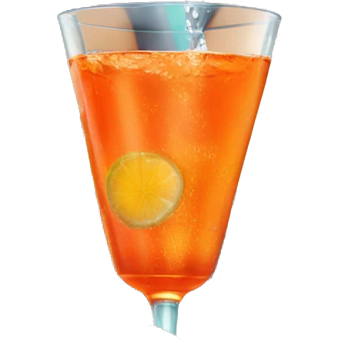 Three beautiful bright skin mermaids drinking aperol emoji
