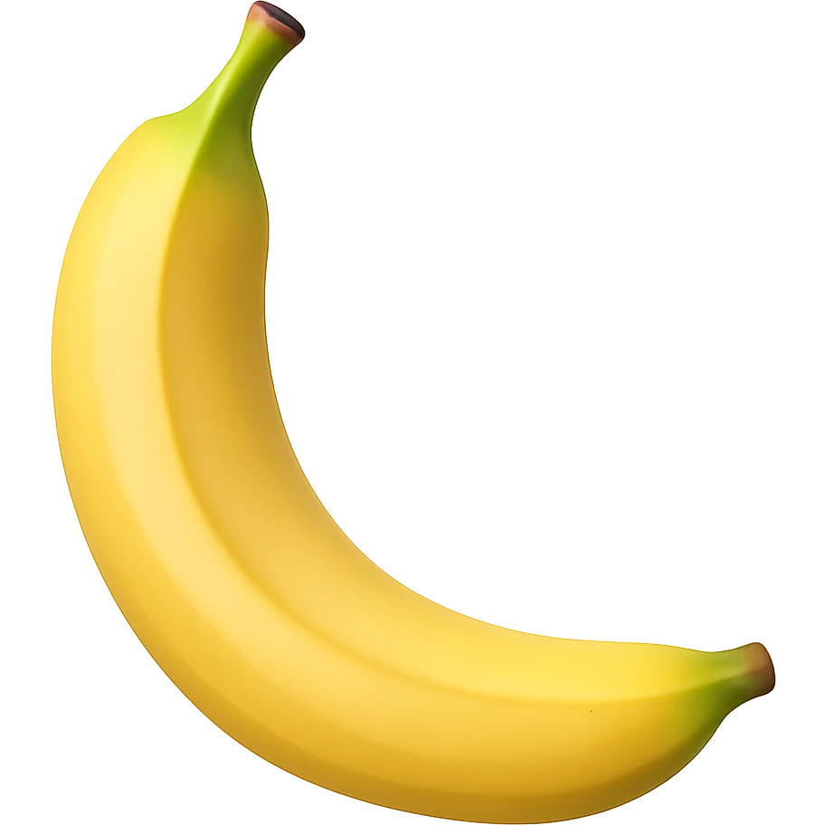 Resize the banana emoji to be smaller, targeting a file size of 50-100kb, with no background. emoji