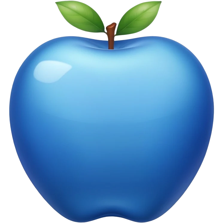 Blue apple emoji