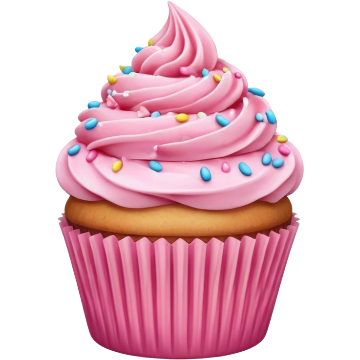 Cupcake with pink icing emoji