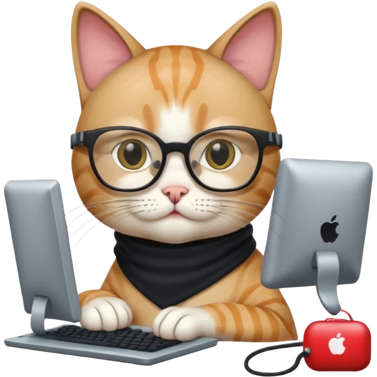  cat hacker emoji