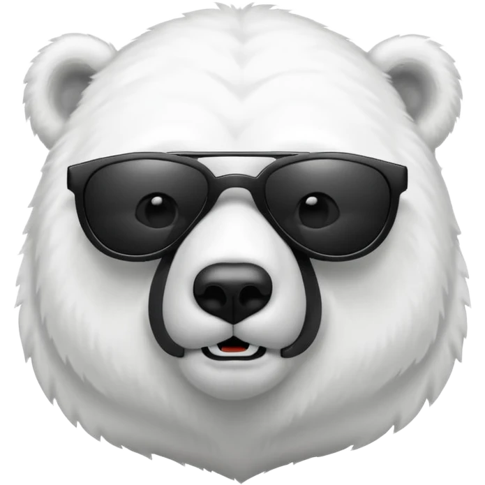 polar bear wear sunglasses emoji