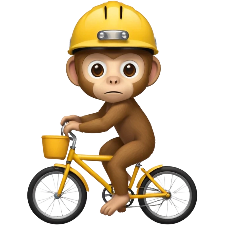 monkey with bicycle helmet emoji