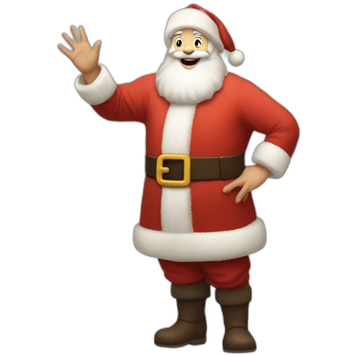 Full height Actively gesturing with hands pale skin Santa Claus emoji
