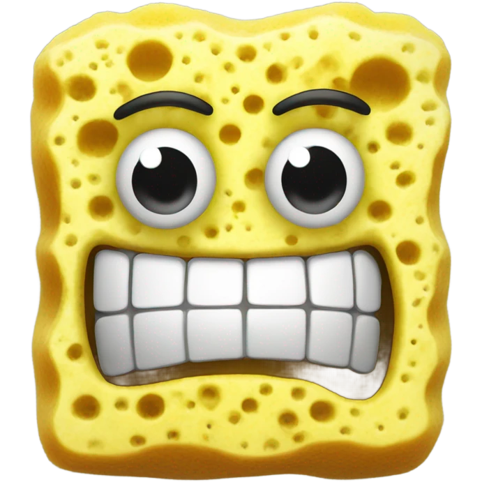 sponge with a face emoji